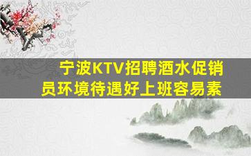 宁波KTV招聘酒水促销员环境待遇好上班容易素